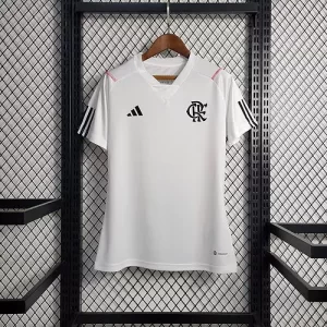 Camisa Flamengo Treino 23/24 Adidas Torcedor Feminina - Branca
